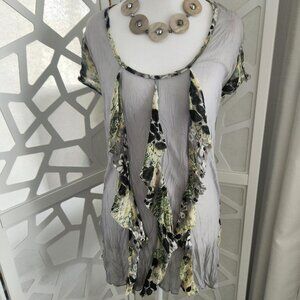 Sheer Vintage Ruffle Women's Top